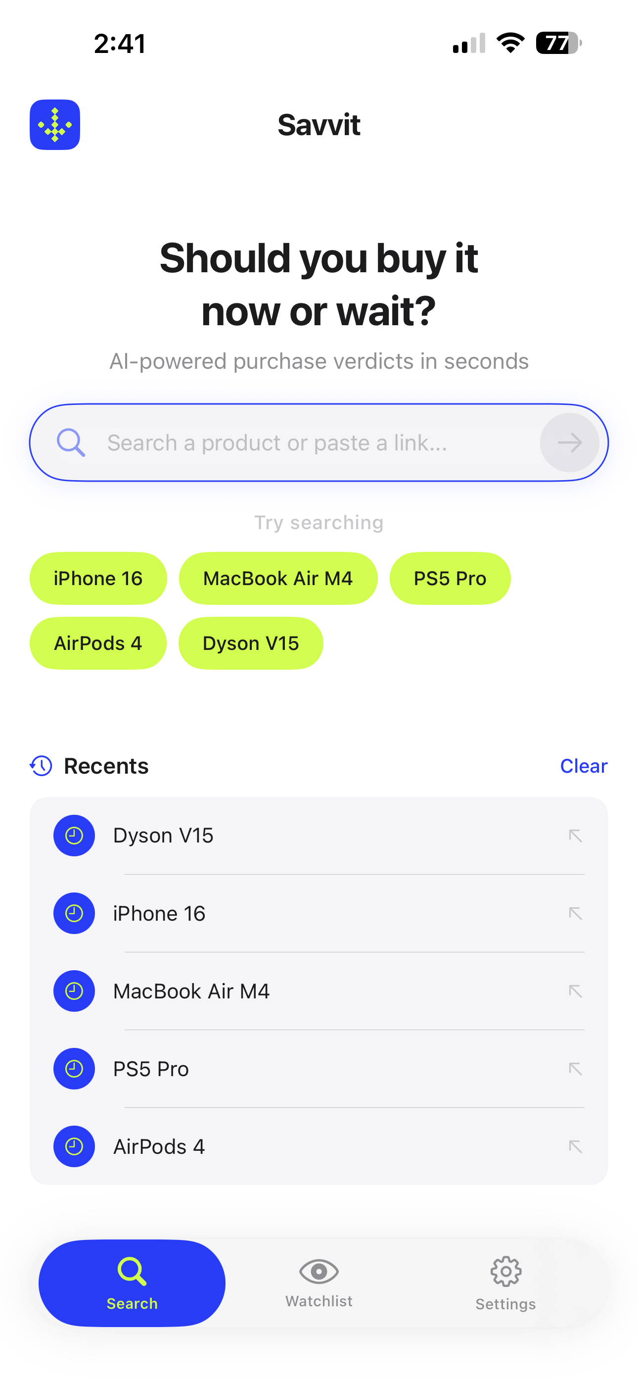 Savvit Search - Find products or paste URLs